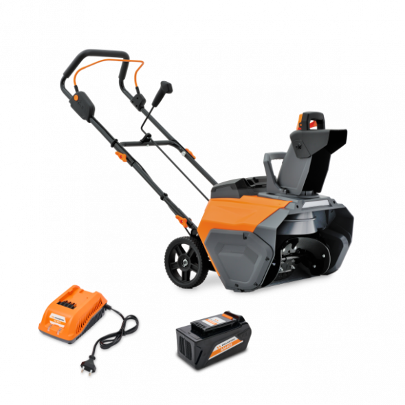 Снегоуборщик аккумуляторный VILLARTEC WA4051 SET: акк.AM405+ЗУ AC402